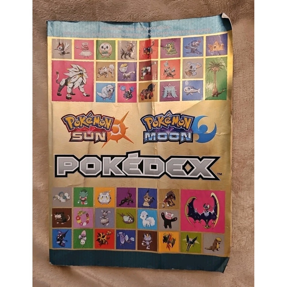 Pokemon Sun and Moon Pokedex & Post Game Adventure Guide W/out Poster